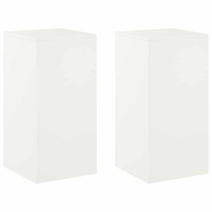 vidaXL Stojalo za rastline 2 pcs Bela 40 x 40 x 80 cm Jeklo