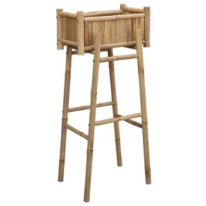 vidaXL Vrtni lonček s stojalom Naravna 50 x 38 x 114 cm Bambus