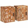 vidaXL Nočna omarica 2 kos Rjava 35 x 33 x 48 cm Trden predelan les