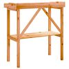 vidaXL Miza za rastline s polico rjava 78x38x82,5 cm trden les jelke