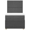 vidaXL Box spring postelja z vzmetnico temno siva 90x190 cm blago