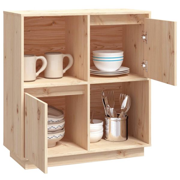 vidaXL Komoda 74x35x80 cm trdna borovina