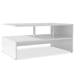 vidaXL Klubska mizica inženirski les 90x59x42 cm bela