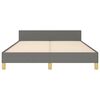 vidaXL Posteljni okvir brez vzmetnice temno siv 140x190 cm blago