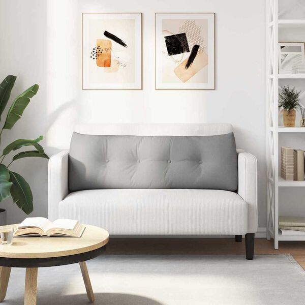 vidaXL Poglavni vzglavnik Oblačno siva 140 x 24 x 50 cm blago