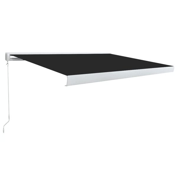 vidaXL Ročno zložljiva kasetna tenda 450x300 cm antracitna