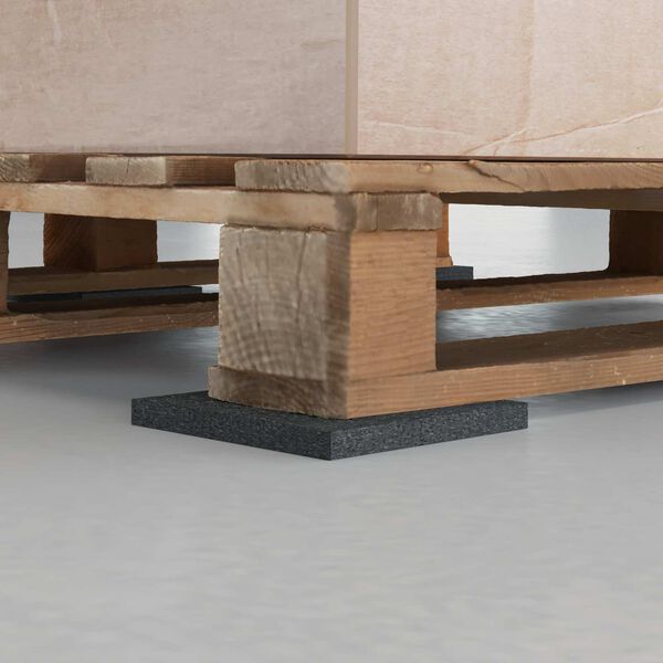 vidaXL Gumijasti podloženec Črna Guma