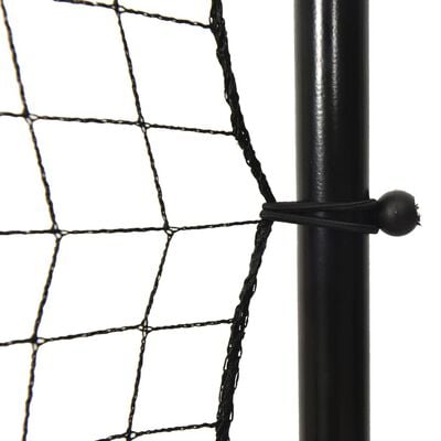 vidaXL Odbojna mreža za nogomet črna 366x90x183 HDPE