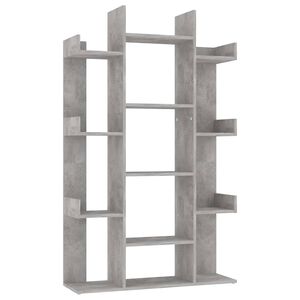 vidaXL Knjižna omara betonsko siva 86x25,5x140 cm iverna plo&scaron;ča