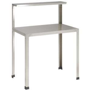 vidaXL Miza za presajanje 100 x 50 x 104 cm Nerjaveče jeklo Srebrna