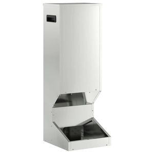 vidaXL Hranilnica za jelene srebrna 28 x 30 x 80 cm Cinkana jeklena