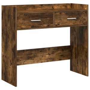 vidaXL Konzolna miza Dimljen hrast 90 x 35 x 80 cm Inženirski les
