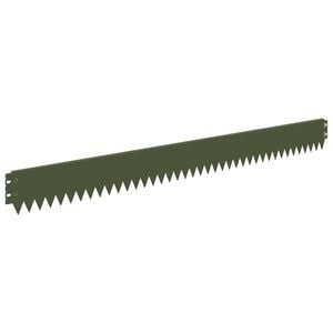 vidaXL Robovi trave 10 pcs 103 x 10 cm Jeklo Olivno zelena