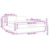 vidaXL Otomanski posteljni okvir z vzmetnico krem 160x200 cm blago