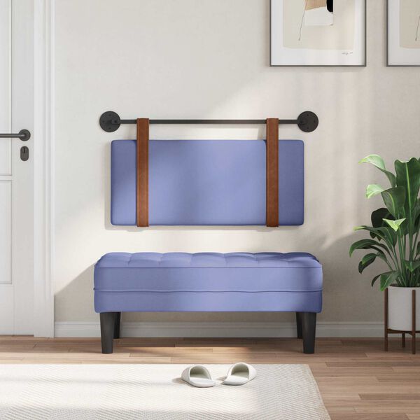 vidaXL Visoki naslon za glavo Jeans modra 90 x 55 x 5 cm Antikni PU