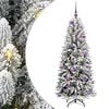 vidaXL Umestno božično drevo med 150 LED z stojalom Bela 150 cm