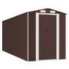 vidaXL Vrtna lopa temno rjava 192x523x223 cm pocinkano jeklo