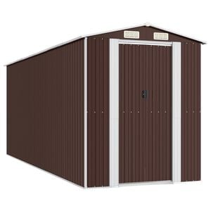vidaXL Vrtna lopa temno rjava 192x523x223 cm pocinkano jeklo