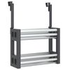 vidaXL Organizator za pod umivalnikom 34x12x26 cm aluminijast