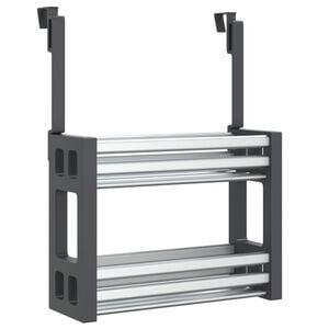 vidaXL Organizator za pod umivalnikom 34x12x26 cm aluminijast