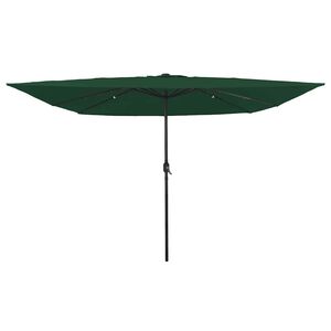vidaXL Vrtni dežnik Zelena 295 x 295 x 245 cm Poliester in jeklo