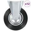 vidaXL Fiksna kolesa 12 kosov 200 mm