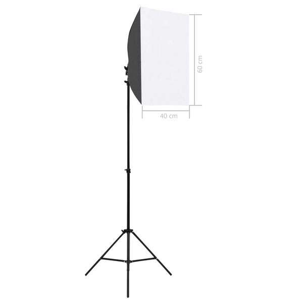 vidaXL Komplet za fotografski studio s softbox svetilkami in ozadjem