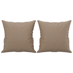 vidaXL Okrasna blazina 2 kosa kapučino 40x40 cm umetno usnje