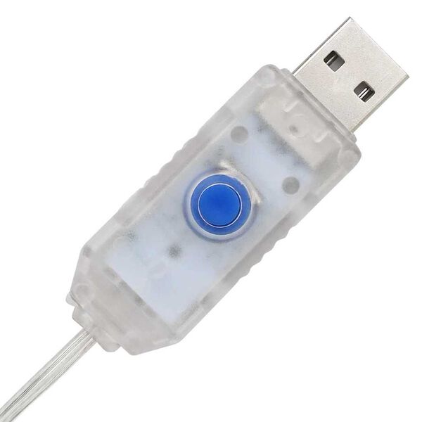 vidaXL Jelenja glava med 140 LED barvito 60 cm Akril