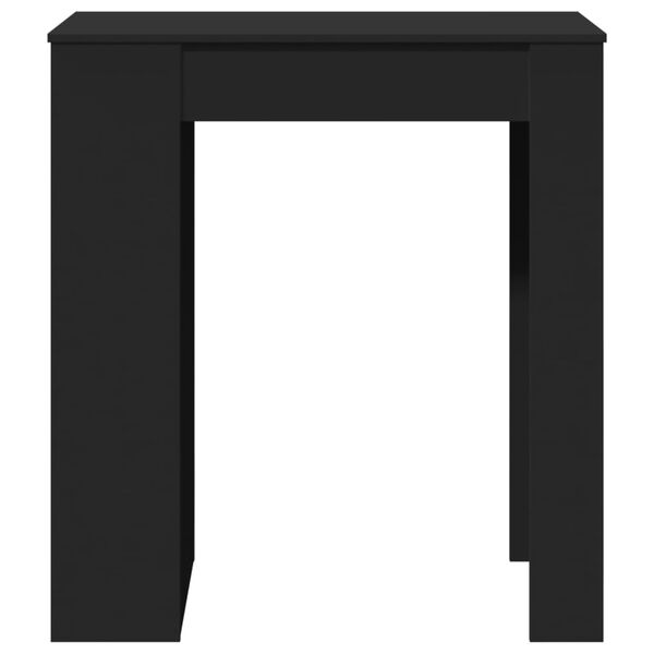 vidaXL Barska miza s policami črna 95x47x103,5 cm inženirski les