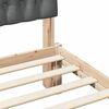 vidaXL Posteljni okvir z oblazinjenim vzglavjem Rjava 90 x 190 cm