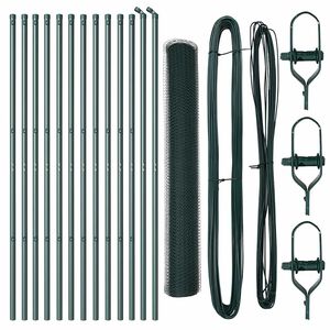 vidaXL Heksagonalna podpora za ograjo 25 x 1,2 m Jeklo s PVC premazom
