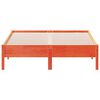 vidaXL Posteljni okvir brez vzmetnice vo&scaron;čeno rjav 135x190 cm borovina