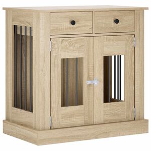vidaXL Pohi&scaron;tvo za pasje kletke Sonoma hrast 80 x 47,5 x 80 cm