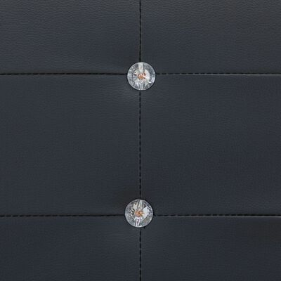 vidaXL Postelja z vzmetnico iz sp. pene črno umetno usnje 160x200 cm