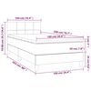 vidaXL Box spring postelja z vzmetnico temno zelena 100x200 cm žamet