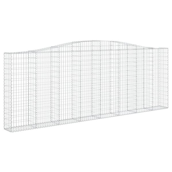 vidaXL Obokane gabion ko&scaron;are 4 kosi 400x30x140/160 cm pocinkano železo