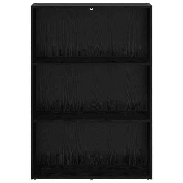 vidaXL Knjižna polica Črna Orehovina 60 x 30 x 76.5 cm Konstruiran les
