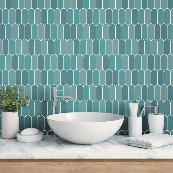 vidaXL Dekorativne nalepke 10 pcs Modra 30 x 30 x 0,8 cm