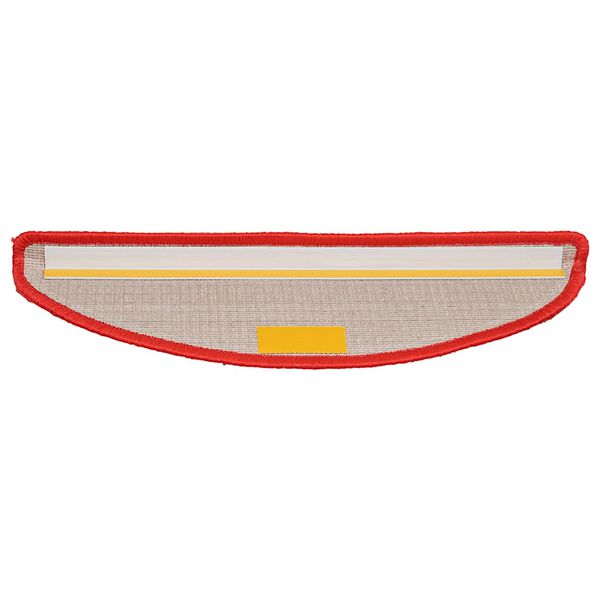 vidaXL Stopniščne preproge 30 kosov 56x17x3 cm rdeče polkrožne