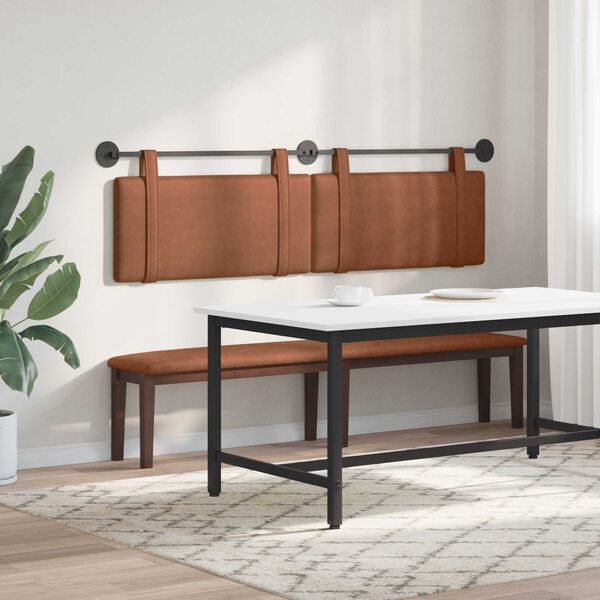 vidaXL Visoki naslon za glavo Rjava 190 x 55 x 5 cm Antikni PU