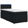 vidaXL Postelja boxspring z vzmetnico Črna 100 x 200 cm Blago