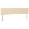 vidaXL Box spring postelja z vzmetnico krem 180x200 cm blago