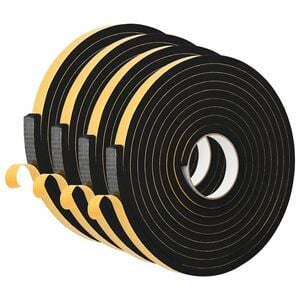 vidaXL Samolepilni pena trak 4 pcs Črna 15mm x 5m CR pena