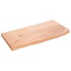 vidaXL Stenska polica svetlo rjava 60x40x2 cm trdna hrastovina