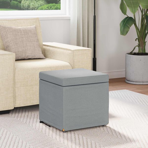 vidaXL Stolica Svetlo siva 41 x 41 x 40 cm Tkanina in obdelano les