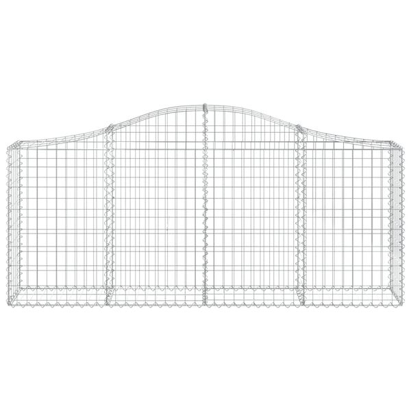 vidaXL Obokane gabion ko&scaron;are 15 kosov 200x30x80/100 cm cinkano železo