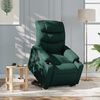 vidaXL Električni naslanjač s funkcijo vstajanja temno zeleno blago