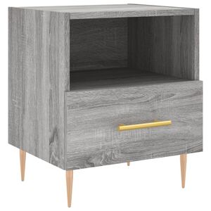 vidaXL Nočna omarica siva sonoma 40x35x47,5 cm inženirski les