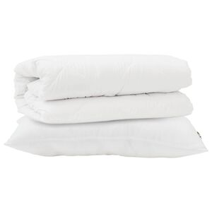 vidaXL Komplet odej z blazino 2 pcs Bela Mikrofibra